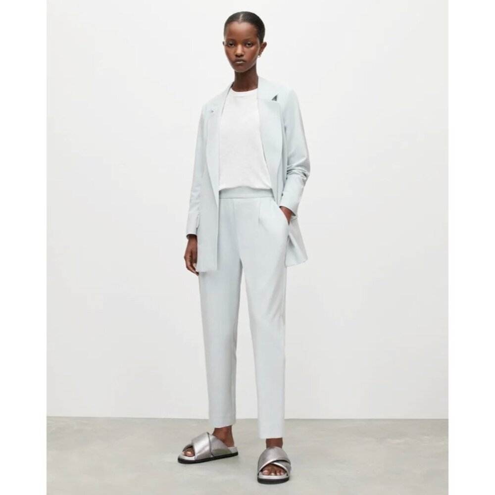 All Saints Aleida Lightweight Tri Blazer & Pants - Iced Blue - US8/UK12 - NWT